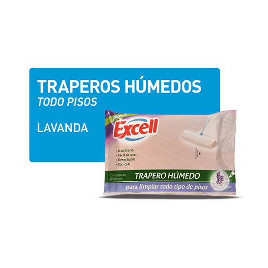Trapero EXCELL Humedo Lavanda Excell 12 Unid. 